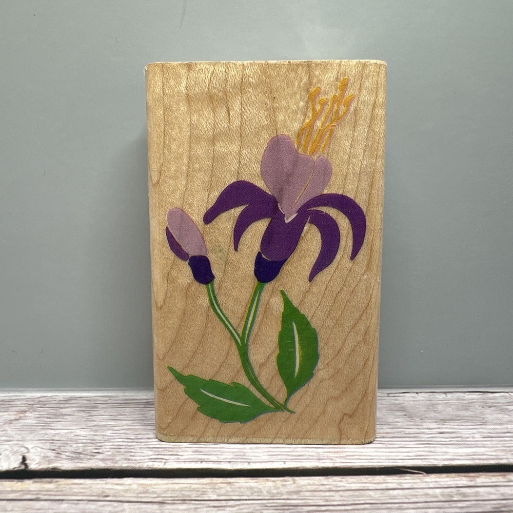 Rubber Stampede Fancy Fuschia Z-248-E Flower Garden Wooden Rubber‎ Stamp